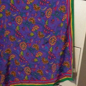 Gorgeous floral large silk scarf